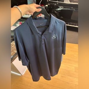 Nike Mercedes benz men’s golf shirt athletic polo button up collared
